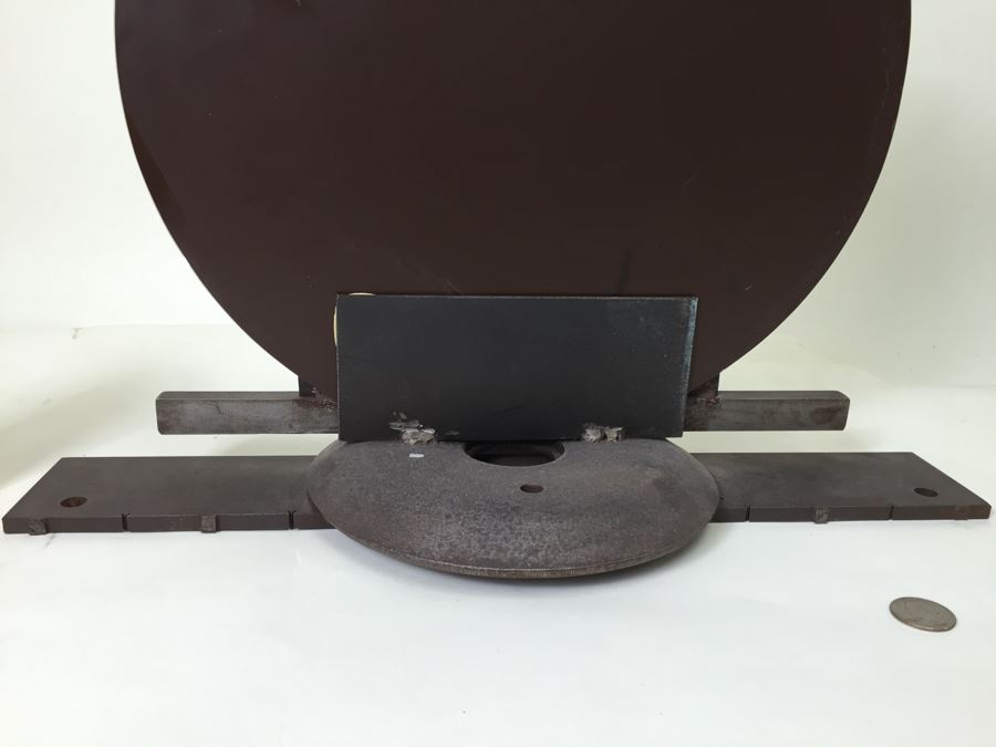 FABULOUS Custom Industrial Metal Sculpture Art Deco Style Vanity Mirror Crafted And Hand Signed By Karen Dugan [Photo 8]