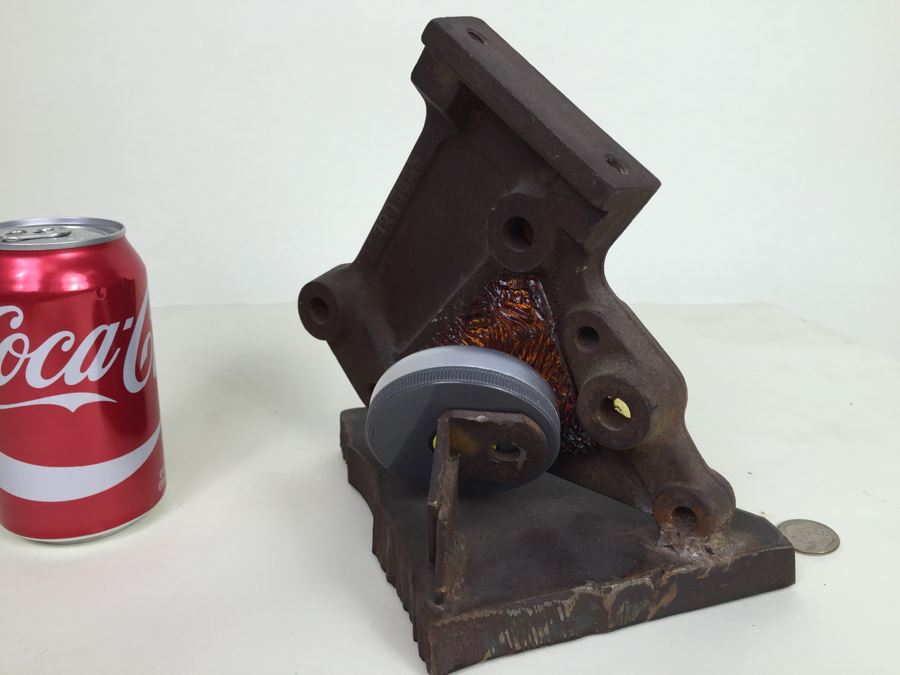 Custom Industrial Metal Sculpture With Marbles Back Light By Karen Dugan Hand Signed [Photo 11]