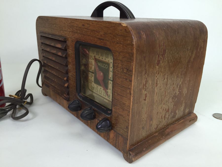 Vintage Art Deco Philco Wooden Tube Police Radio - May Need Servicing And Rewiring [Photo 14]