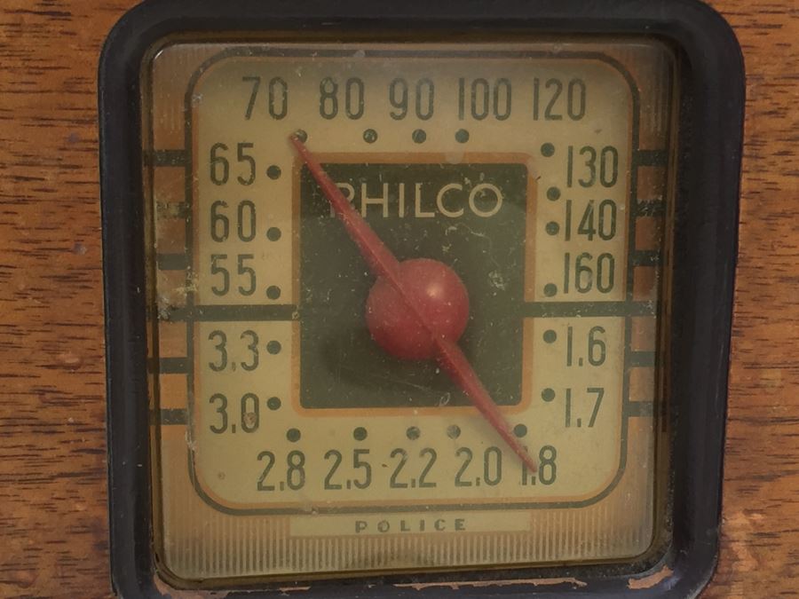 Vintage Art Deco Philco Wooden Tube Police Radio - May Need Servicing And Rewiring [Photo 11]