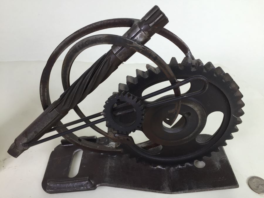 Custom Industrial Metal Sculpture By Karen Dugan Hand Signed [Photo 16]