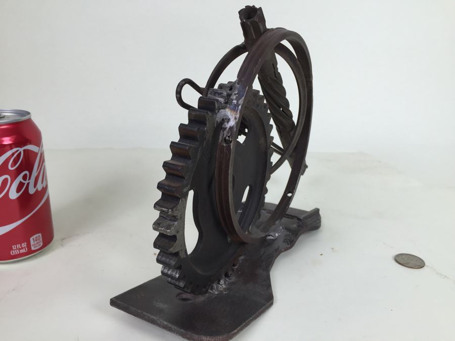 Custom Industrial Metal Sculpture By Karen Dugan Hand Signed [Photo 12]