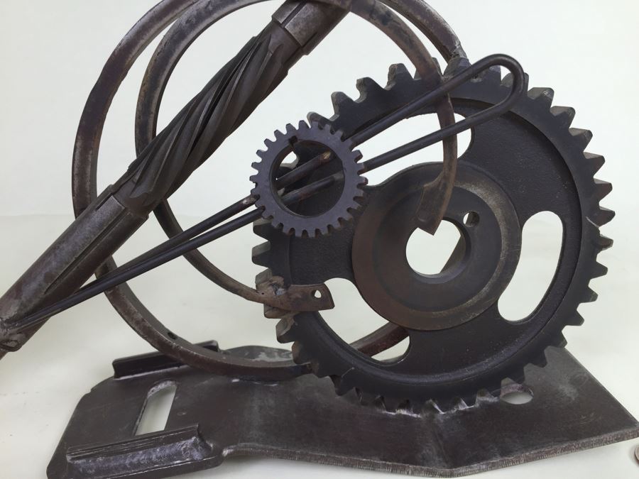 Custom Industrial Metal Sculpture By Karen Dugan Hand Signed [Photo 7]