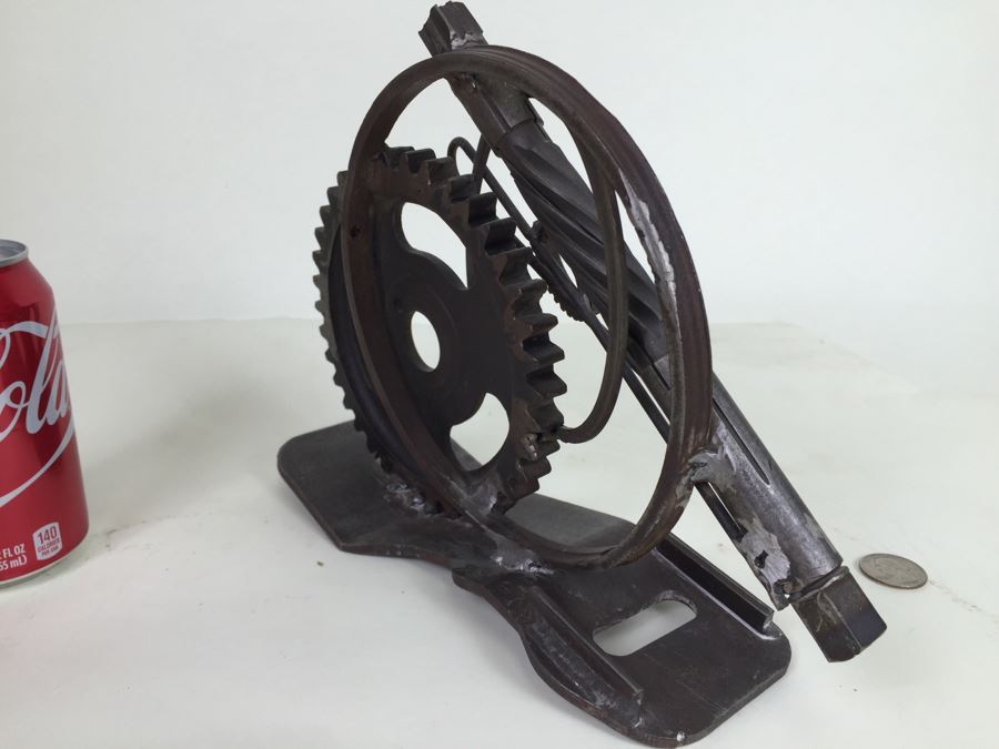 Custom Industrial Metal Sculpture By Karen Dugan Hand Signed [Photo 10]