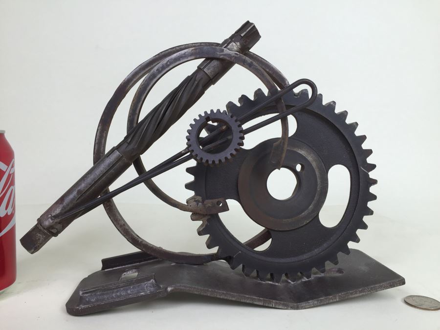 Custom Industrial Metal Sculpture By Karen Dugan Hand Signed [Photo 4]