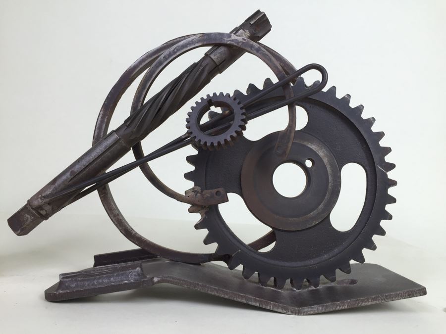 Custom Industrial Metal Sculpture By Karen Dugan Hand Signed [Photo 3]