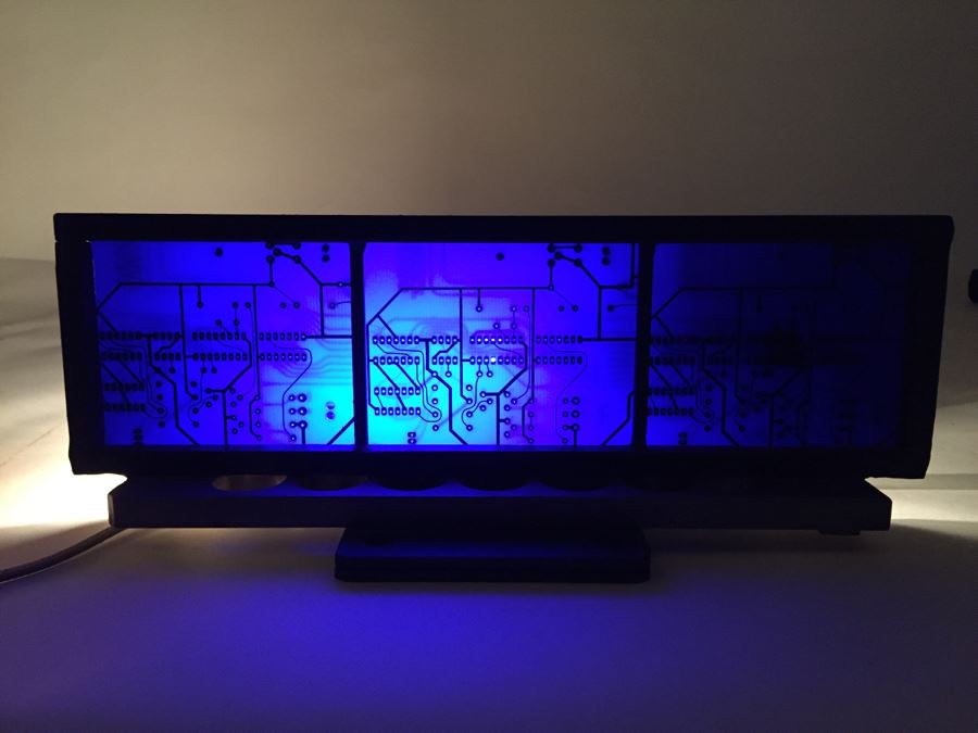 Custom Industrial Meets Technology Metal Sculpture Circuit Board Table Lamp By Karen Dugan Hand Signed [Photo 2]