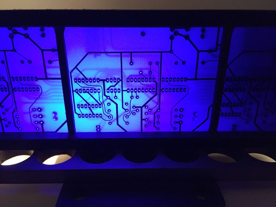 Custom Industrial Meets Technology Metal Sculpture Circuit Board Table Lamp By Karen Dugan Hand Signed [Photo 3]