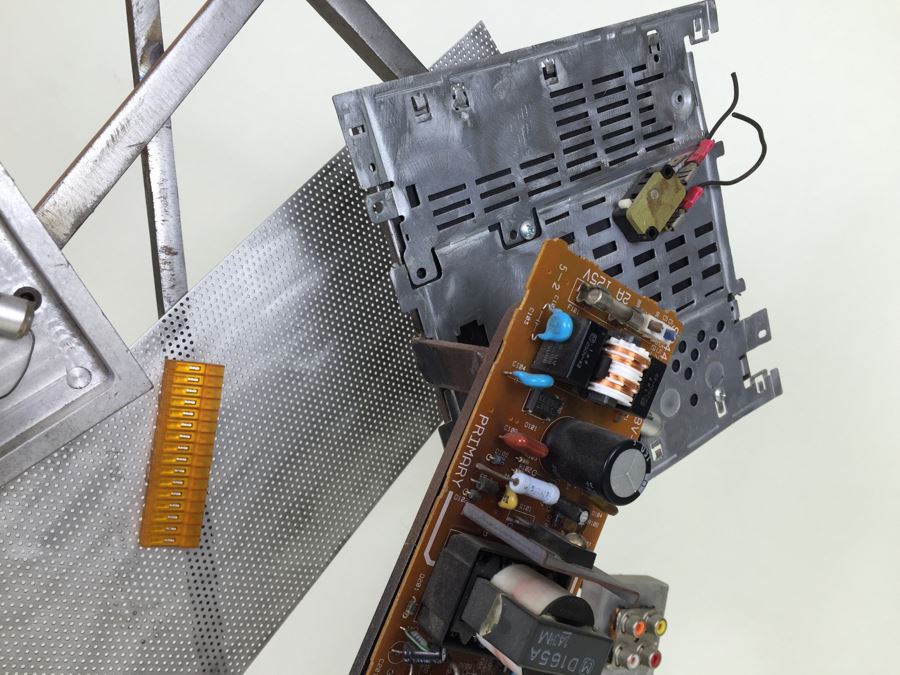 Custom Industrial Meets Electronics Metal Sculpture By Karen Dugan Hand Signed Titled 'Inside Out' [Photo 15]