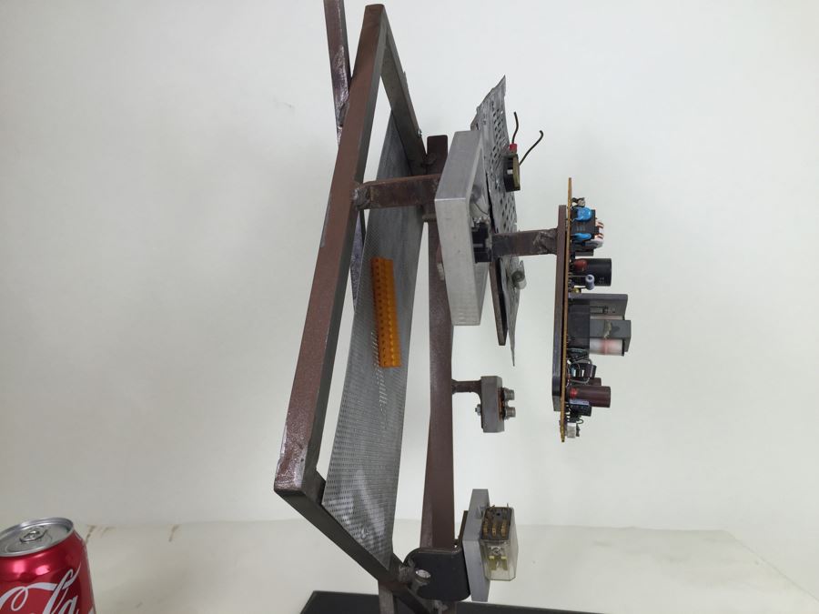 Custom Industrial Meets Electronics Metal Sculpture By Karen Dugan Hand Signed Titled 'Inside Out' [Photo 24]