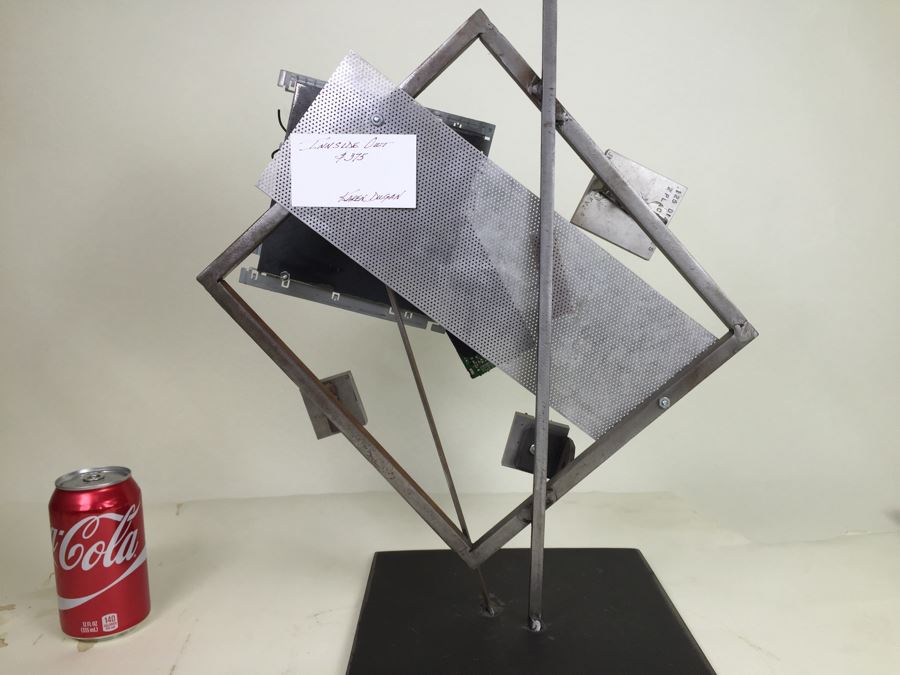 Custom Industrial Meets Electronics Metal Sculpture By Karen Dugan Hand Signed Titled 'Inside Out' [Photo 16]