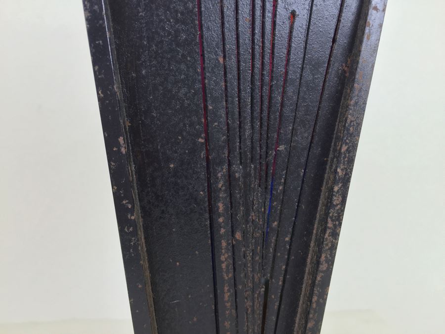 Custom Industrial Metal Sculpture Table Lamp By Karen Dugan Hand Signed [Photo 8]