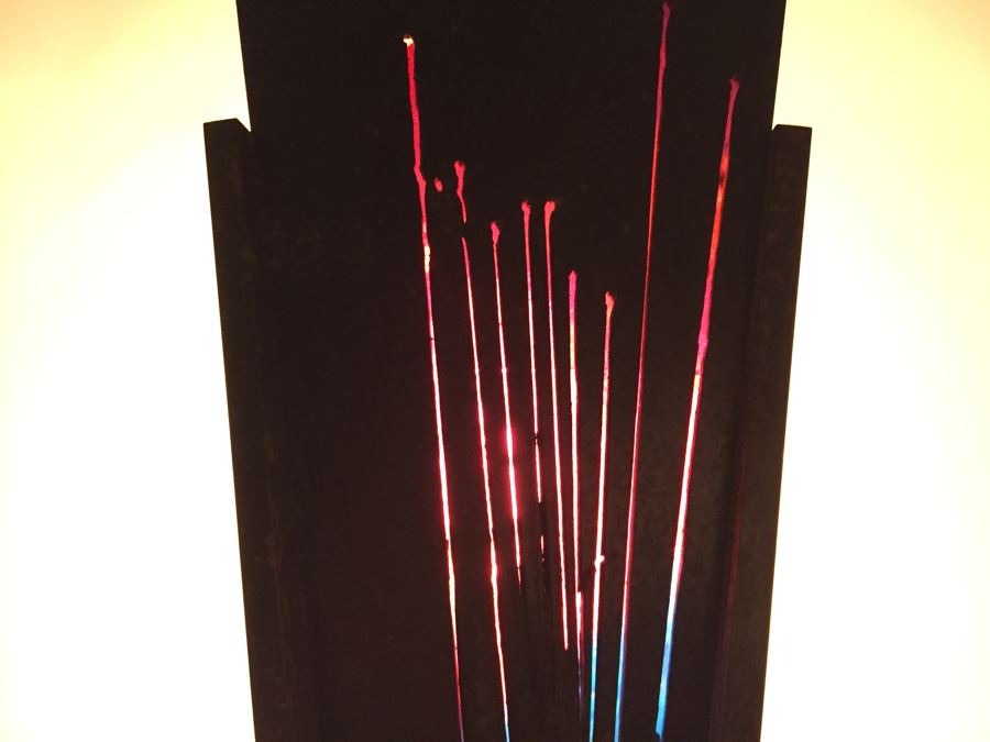 Custom Industrial Metal Sculpture Table Lamp By Karen Dugan Hand Signed [Photo 17]