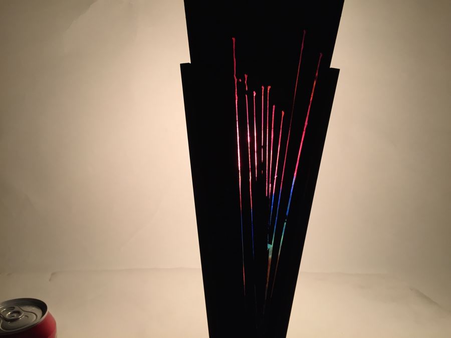 Custom Industrial Metal Sculpture Table Lamp By Karen Dugan Hand Signed [Photo 15]