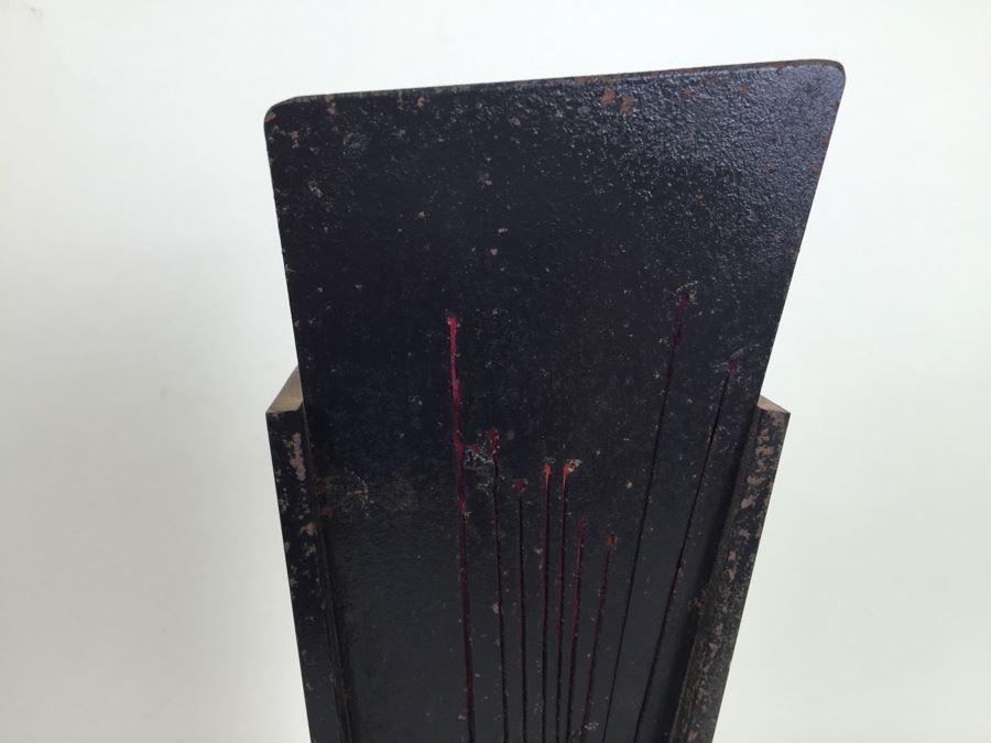 Custom Industrial Metal Sculpture Table Lamp By Karen Dugan Hand Signed [Photo 7]