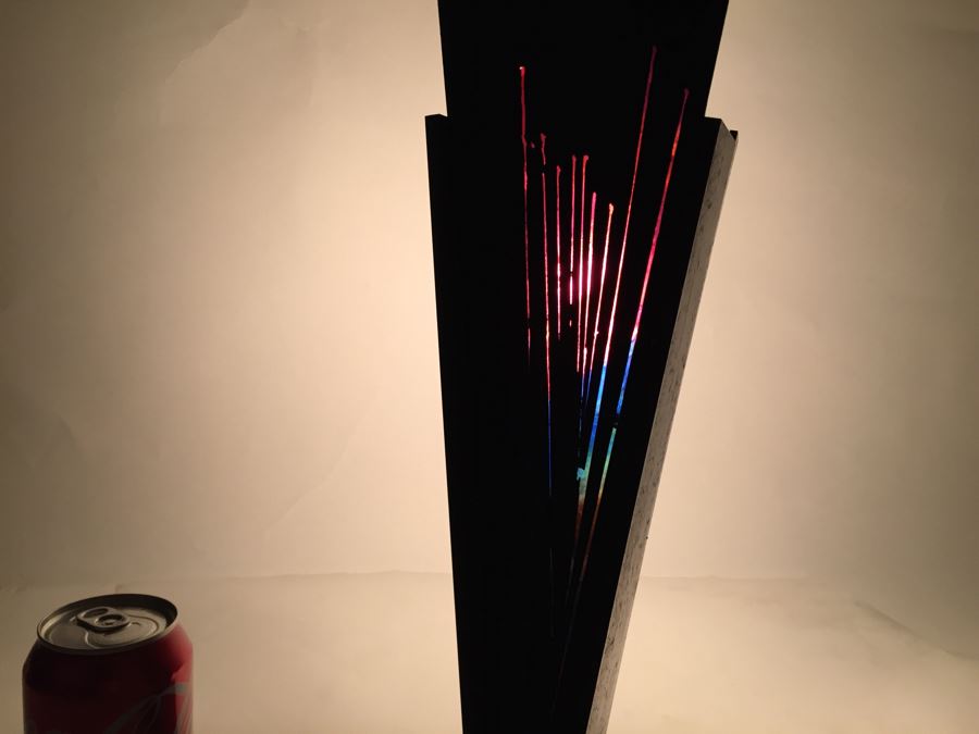 Custom Industrial Metal Sculpture Table Lamp By Karen Dugan Hand Signed [Photo 19]