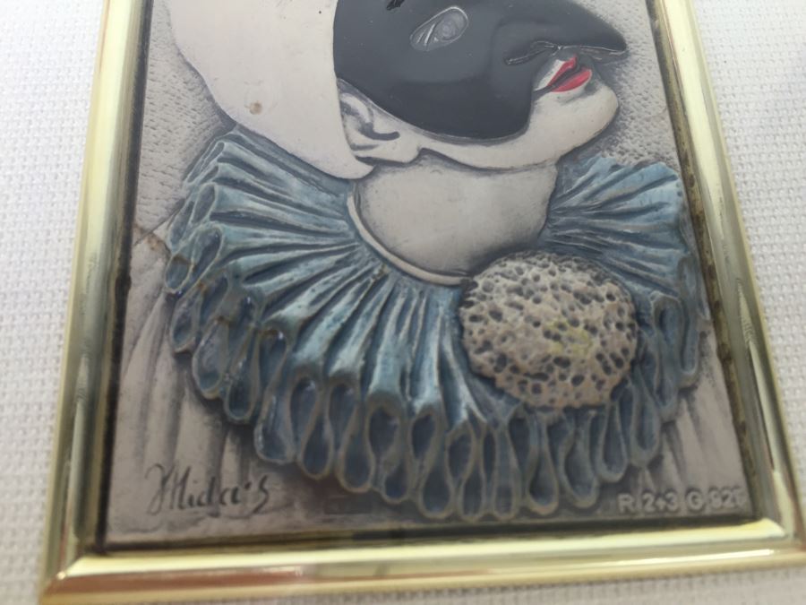 Limited Issue Sterling Silver And Gold Framed Clown Pictures By Mida Made In Italy [Photo 11]