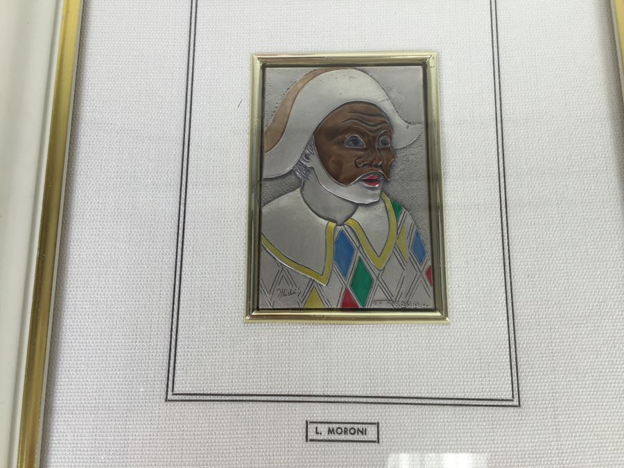 Limited Issue Sterling Silver And Gold Framed Clown Pictures By Mida Made In Italy [Photo 7]