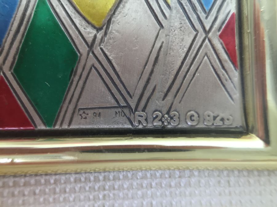 Limited Issue Sterling Silver And Gold Framed Clown Pictures By Mida Made In Italy [Photo 3]