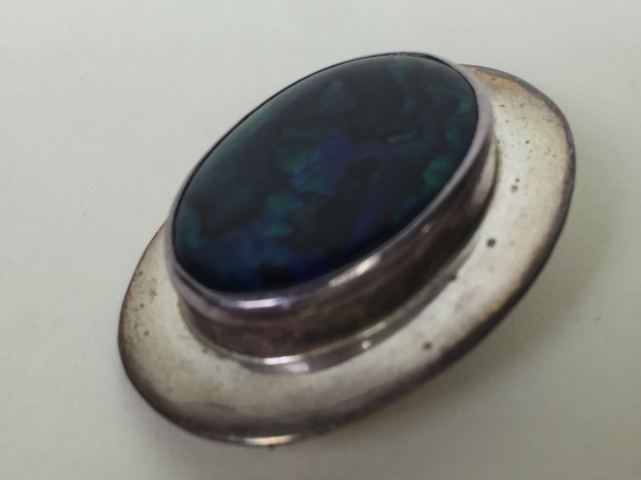 Vintage Signed Ben F. Chavez Sterling Silver Brooch Pendant Navajo Native American [Photo 8]