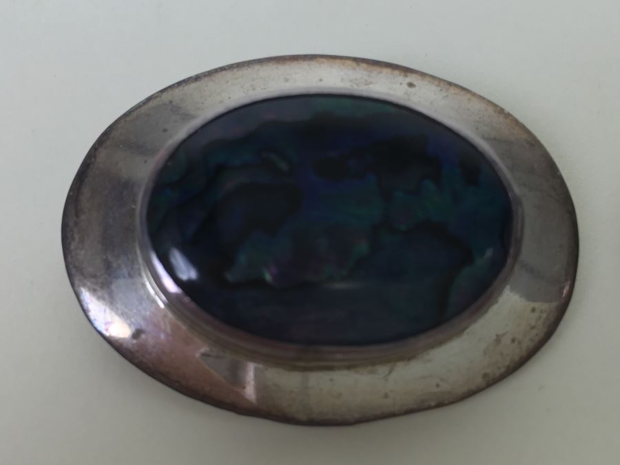 Vintage Signed Ben F. Chavez Sterling Silver Brooch Pendant Navajo Native American [Photo 5]