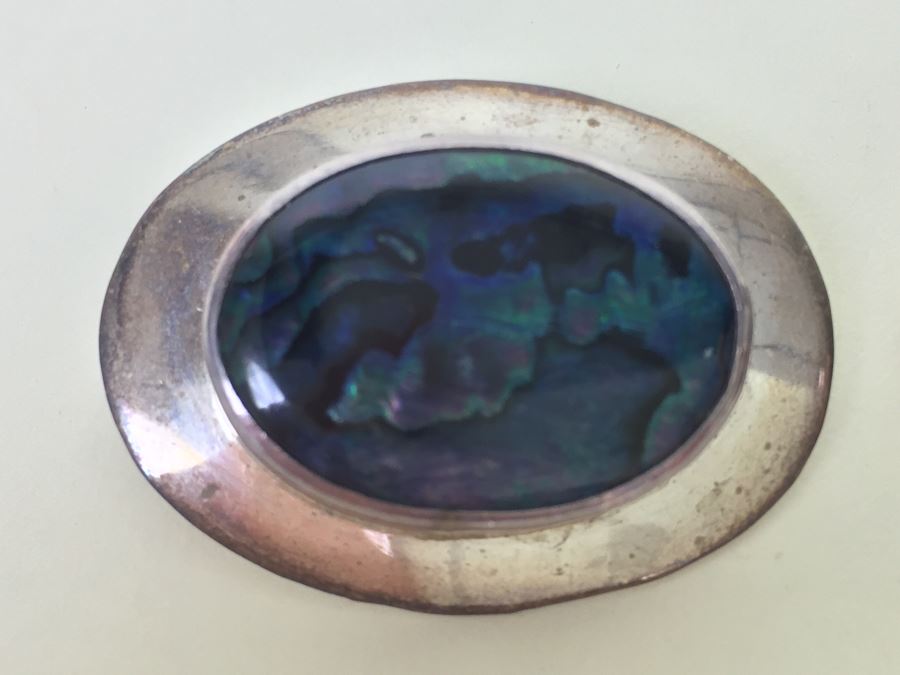 Vintage Signed Ben F. Chavez Sterling Silver Brooch Pendant Navajo Native American [Photo 2]