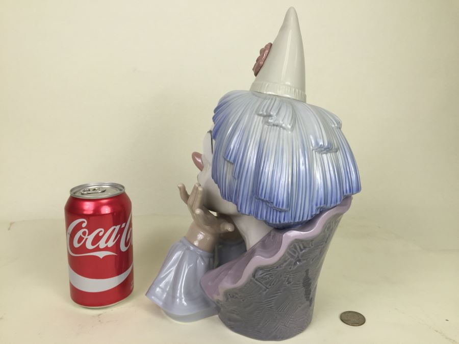 Lladro 5129: Jester / Pensive Clown Bust Daisa 1981 High Gloss Finish [Photo 11]