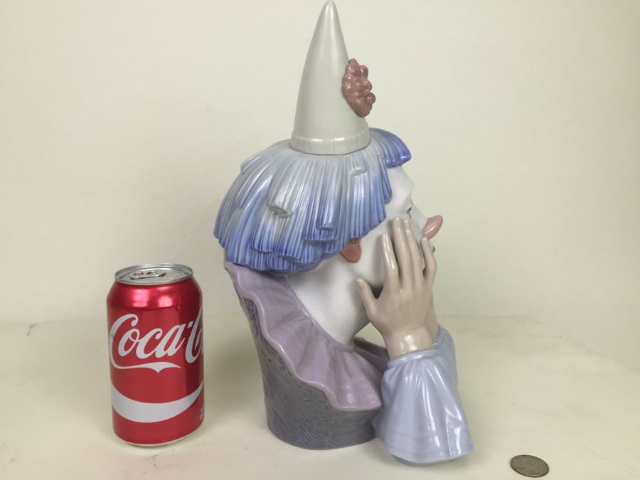 Lladro 5129: Jester / Pensive Clown Bust Daisa 1981 High Gloss Finish [Photo 9]
