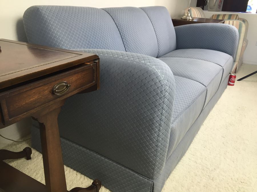 Stylish Blue Sofa With Clean Modern Lines [Photo 6]