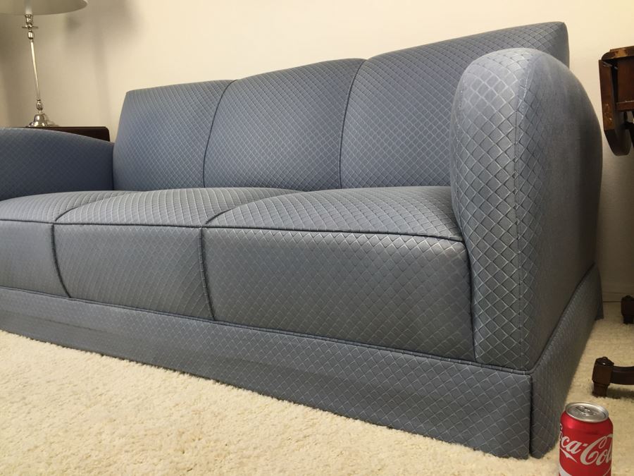 Stylish Blue Sofa With Clean Modern Lines [Photo 9]