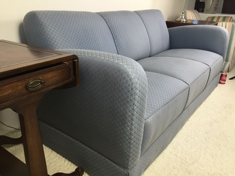 Stylish Blue Sofa With Clean Modern Lines [Photo 7]