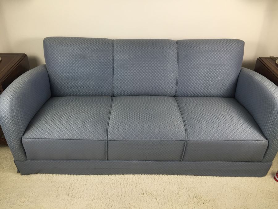 Stylish Blue Sofa With Clean Modern Lines [Photo 4]
