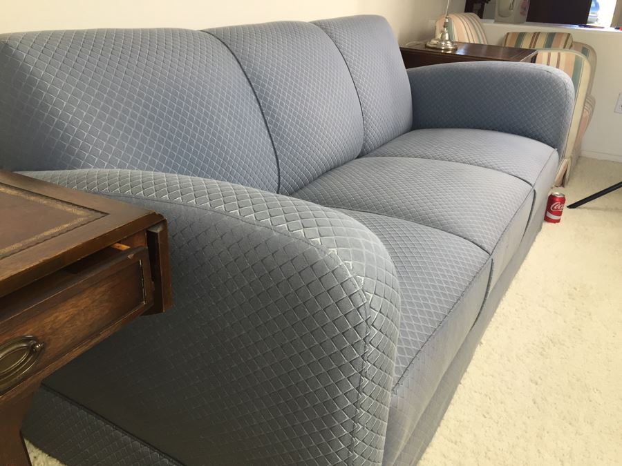 Stylish Blue Sofa With Clean Modern Lines [Photo 5]