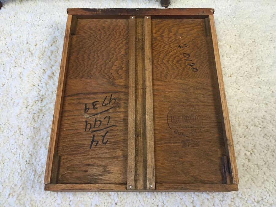 Pair Of Inlaid Leather Heirloom Quality Weiman Drop Leaf