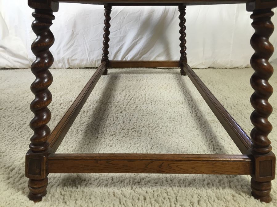 Vintage Barley Twist Wooden Coffee Table [Photo 3]