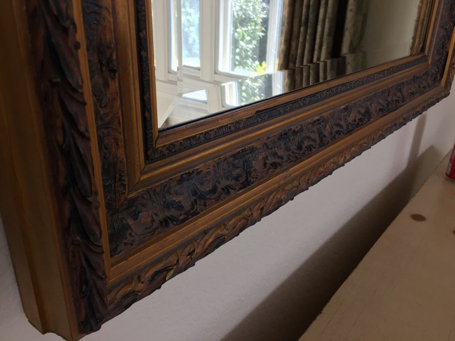 Stunning Beveled Glass Antique Bronze Wall Mirror [Photo 7]