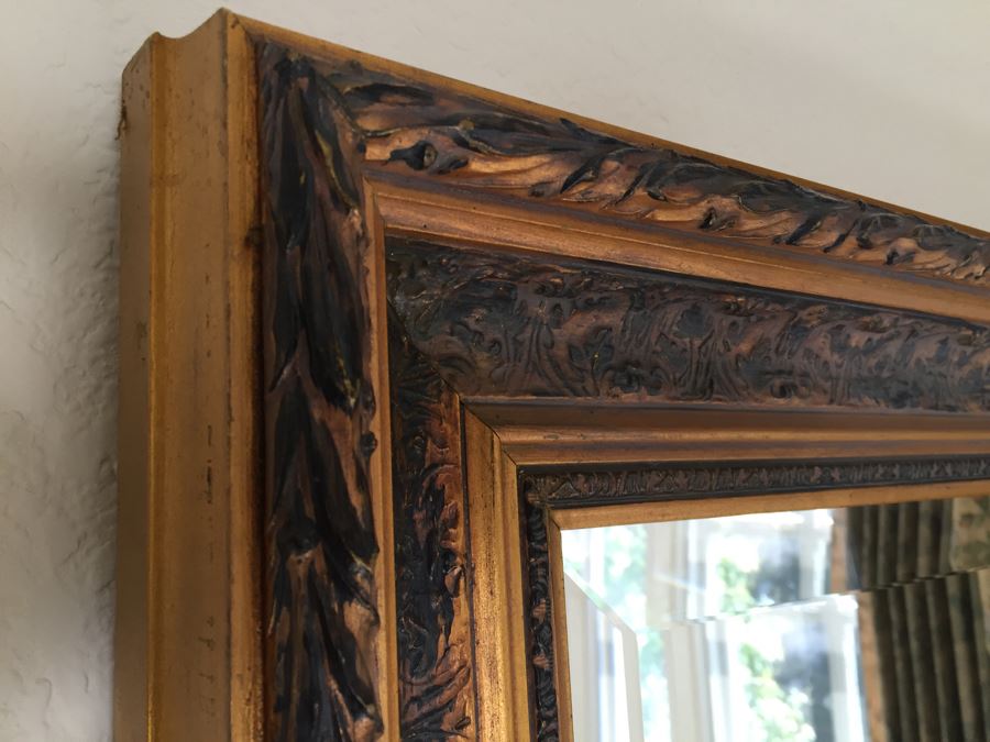Stunning Beveled Glass Antique Bronze Wall Mirror [Photo 2]