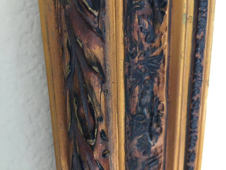 Stunning Beveled Glass Antique Bronze Wall Mirror [Photo 8]