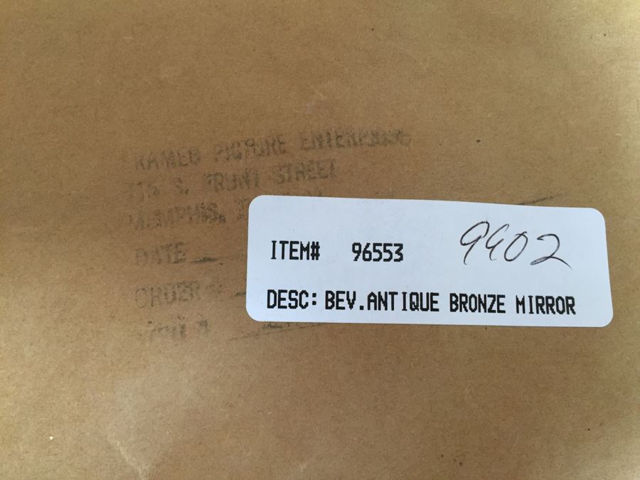 Stunning Beveled Glass Antique Bronze Wall Mirror [Photo 10]