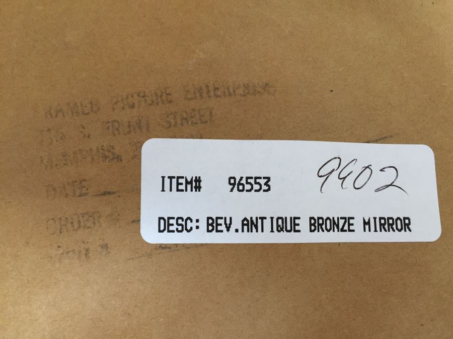 Stunning Beveled Glass Antique Bronze Wall Mirror [Photo 9]