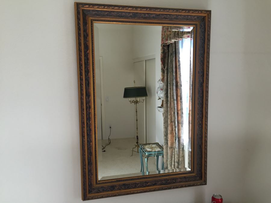 Stunning Beveled Glass Antique Bronze Wall Mirror [Photo 5]