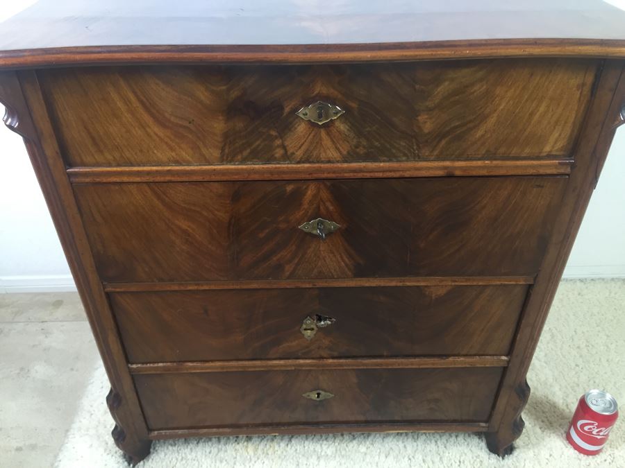 Stunning Antique Chest Of Drawers With Flip Top, Lockable Drawers And ...