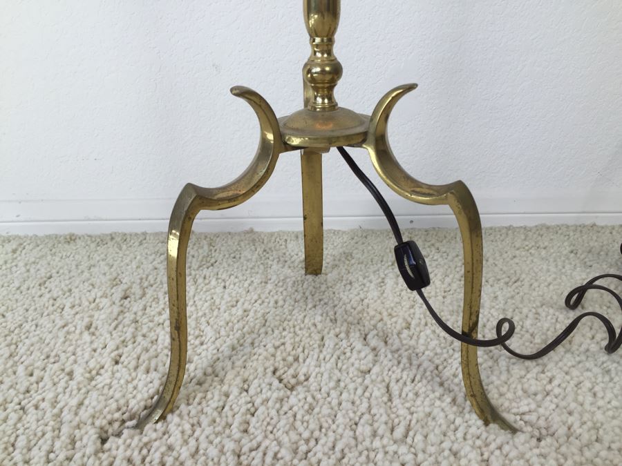 Stunning Vintage Five Arm Brass Floor Lamp [Photo 10]