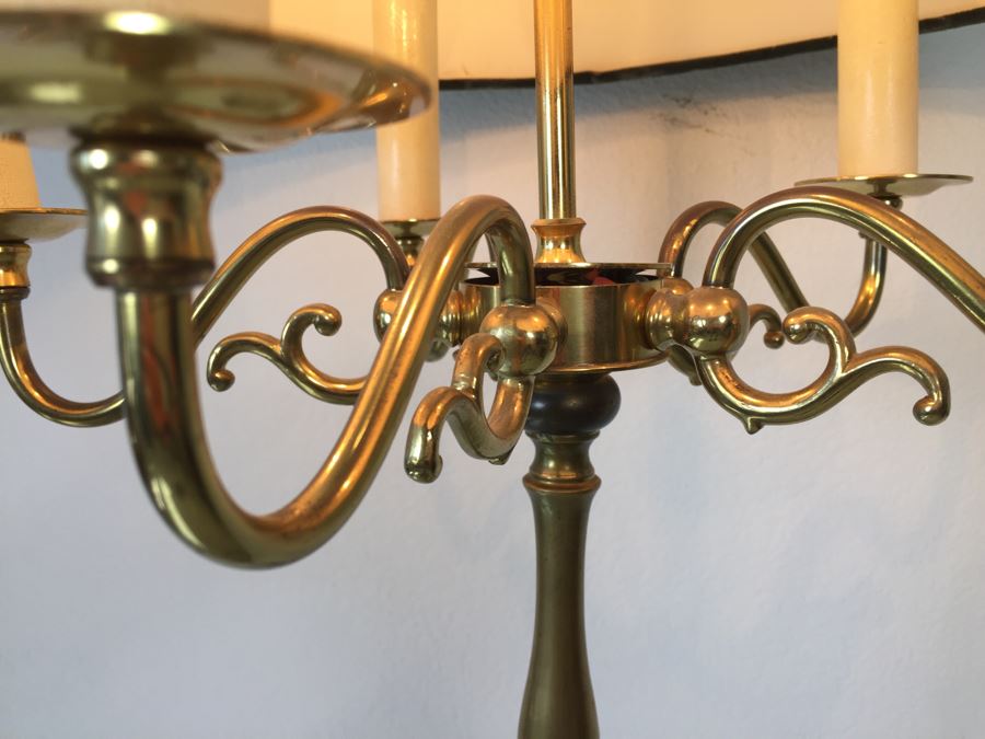 Stunning Vintage Five Arm Brass Floor Lamp [Photo 8]