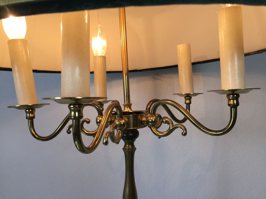 Stunning Vintage Five Arm Brass Floor Lamp [Photo 3]