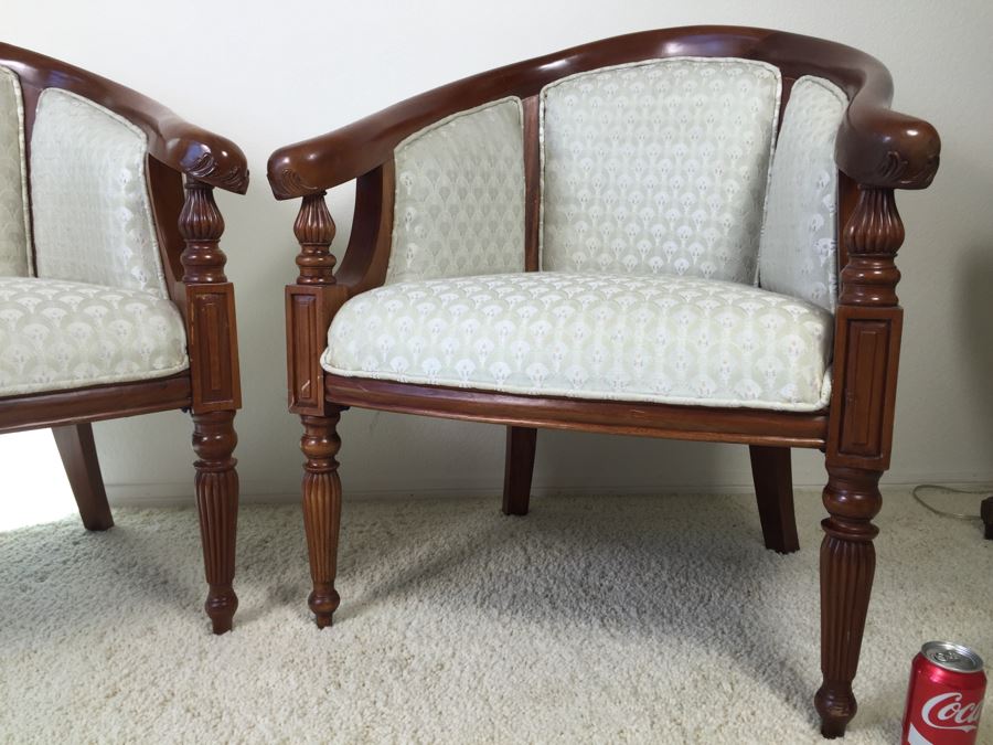 Pair Of Fabulous Turned Wood Armchairs