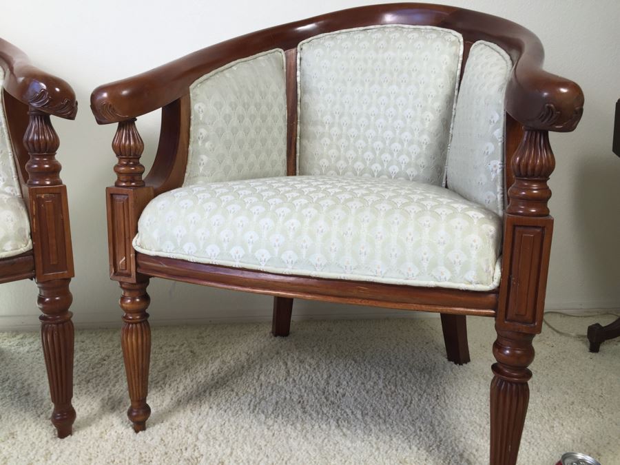 Pair Of Fabulous Turned Wood Armchairs [Photo 6]