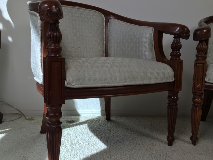 Pair Of Fabulous Turned Wood Armchairs [Photo 9]