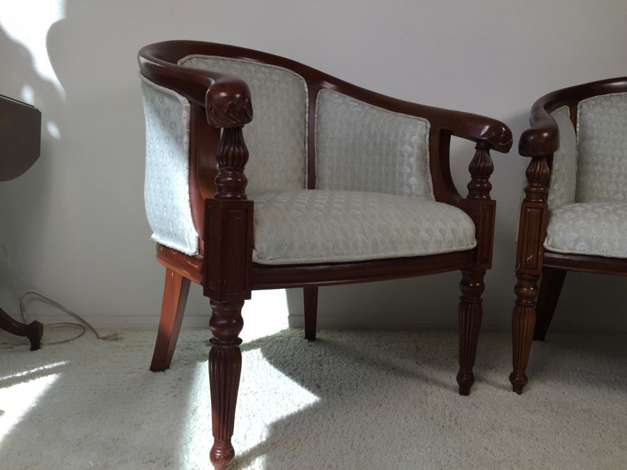 Pair Of Fabulous Turned Wood Armchairs [Photo 4]