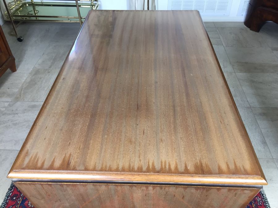 Nice Vintage Drop Leaf Coffee Table With Brass Claw Feet [Photo 4]